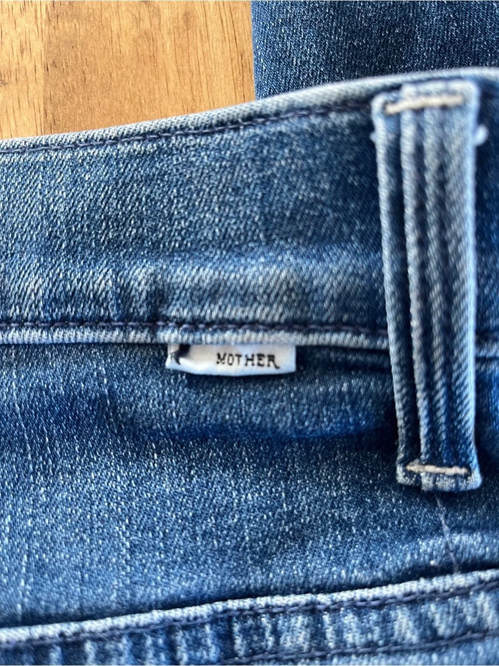 MOTHER Blue Denim High-Rise Jeans - Picture 3 of 6